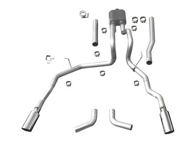 Dual Exhaust System with Polished Tips; Side/Rear Exit (04-08 4.6L F-150)