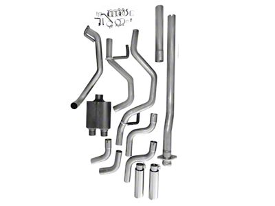 Dual Exhaust System with Polished Tips; Side/Rear Exit (15-20 5.0L F-150)