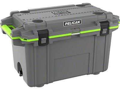 Elite Cooler; 70-Quart; Dark Gray/Green