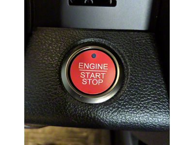 Engine Start/Stop Button Overlay; White Text On Red (17-20 F-150 Raptor)