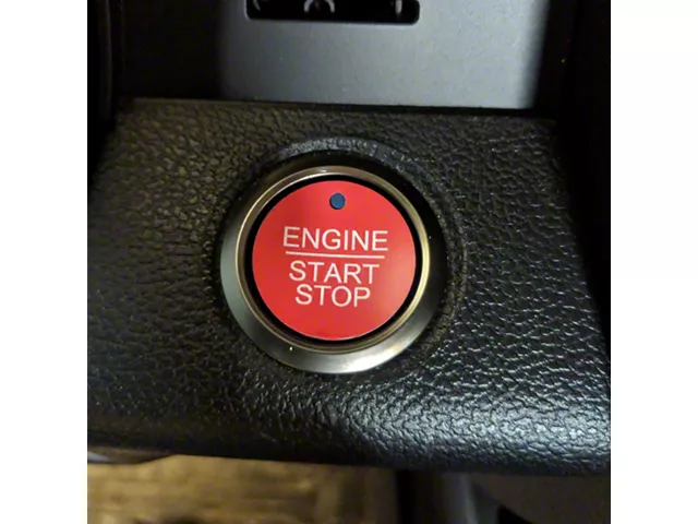 Ford Raptor Ranger Start Button F-150 Engine Start/Stop Button Overlay; White Text On Red (17-20 F-150 ...