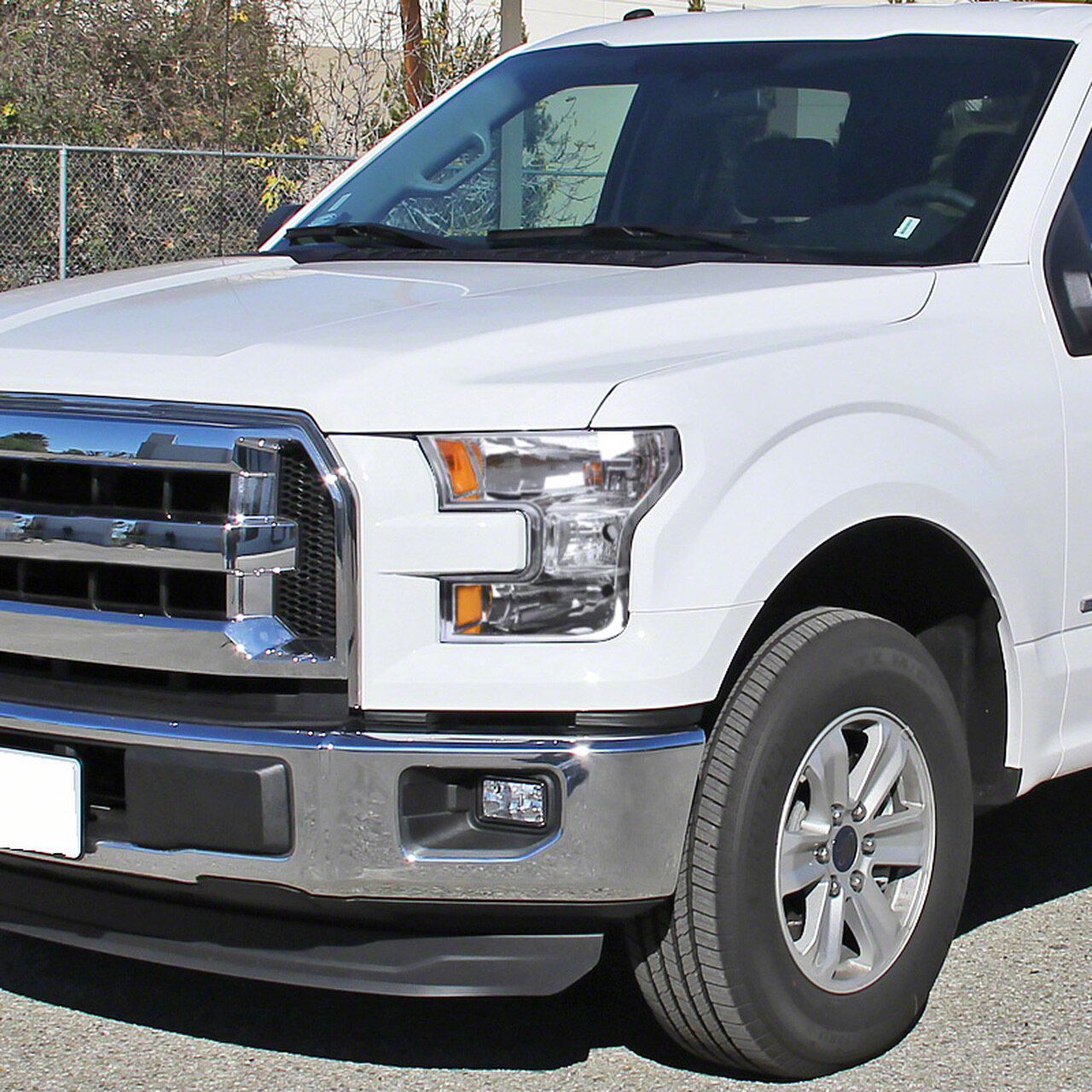 Euro Crystal Headlights; Chrome Housing; Clear Lens (15-17 F-150 w/ Factory Halogen Headlights)