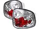 Euro Style Tail Lights; Chrome Housing; Clear Lens (97-00 F-150 Flareside)