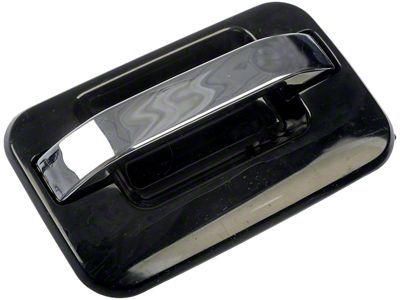 Exterior Door Handle; Black and Chrome; Rear Driver Side (04-08 F-150 SuperCrew)