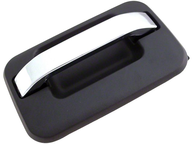 Exterior Door Handle; Black and Chrome; Rear Driver Side (09-14 F-150 SuperCrew)