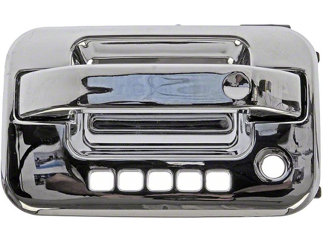 Exterior Door Handle; Front Left; All Chrome; Original Design; With Keypad Opening; Plastic (04-14 F-150)