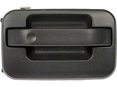 Exterior Door Handle; Front Right; Metal; Textured Black; Without Keyhole; Plastic (09-14 F-150)