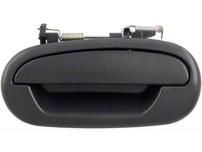 Exterior Door Handle; Rear Left; Textured Black; Plastic (01-03 F-150 SuperCrew)