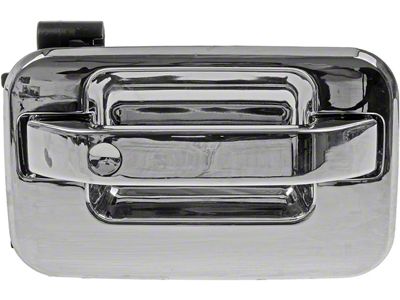 Exterior Door Handle; Rear Right; All Chrome; Original Design; Plastic (04-14 F-150 SuperCrew)