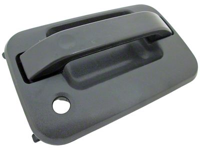 Exterior Door Handle with Keyhole; Textured Black; Front Passenger Side (04-14 F-150)