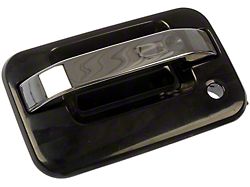 Exterior Door Handle without KeyPad Opening; Black and Chrome; Front Driver Side (04-14 F-150)