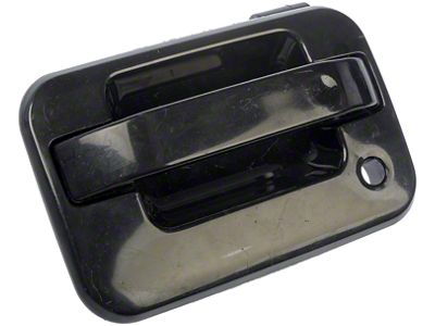 Exterior Door Handle without KeyPad Opening; Smooth Black; Front Driver Side (04-14 F-150)