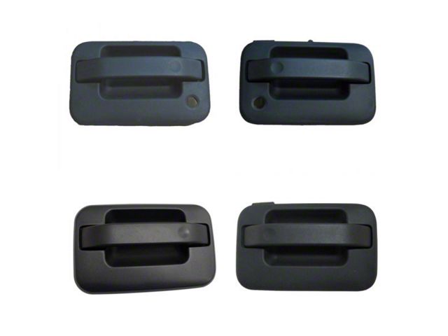 Exterior Door Handles; Front and Rear; Textured Black (04-08 F-150 SuperCrew)