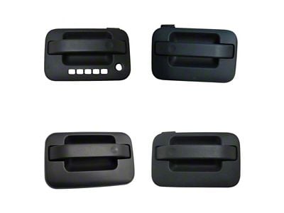 Chrome Mirror + 4 Door Handles + Keypad + Tailgate Cover Kit For 2004-2008 Ford F-150