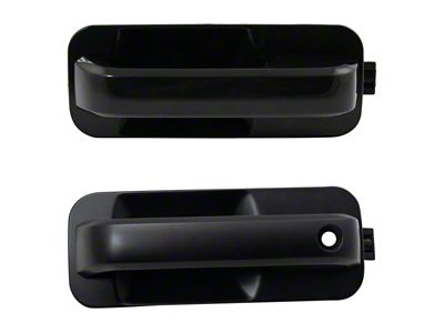 Exterior Door Handles; Front; Paint to Match Black; Paint to Match Black (15-19 F-150)