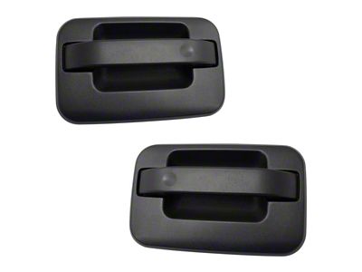 Exterior Door Handles; Rear; Textured Black (04-13 F-150 SuperCrew)