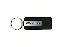 F-150 Leather Key Fob; Black Carbon Fiber