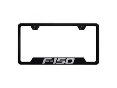 F-150 License Plate Frame; Black (Universal; Some Adaptation May Be Required)