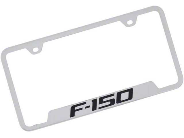 F-150 License Plate Frame; Chrome (Universal; Some Adaptation May Be Required)