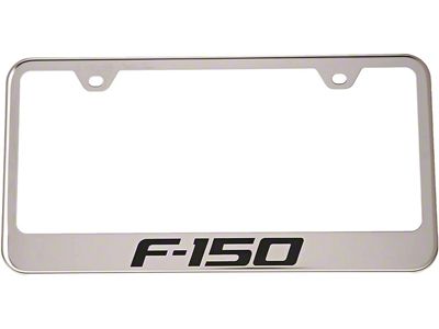 F-150 License Plate Frame; Chrome (Universal; Some Adaptation May Be Required)