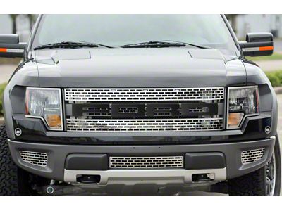 F-O-R-D Grille Letters; Carbon Fiber Wrap (10-14 F-150 Raptor)