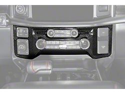 Factory Style Center A/C and Radio Control Panel Trim Cover; Carbon Fiber (21-26 F-150)
