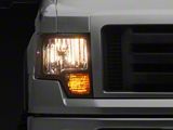 Factory Style Crystal Headlights; Matte Black Housing; Clear Lens (09-14 F-150 w/ Factory Halogen Headlights)