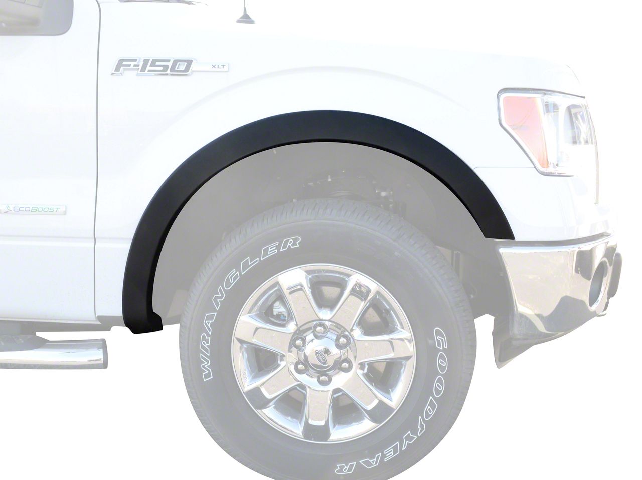 Matte Black OE Style Fender Flares For 2015-2017 Ford F-150 (4PCS, Unpainted PP)