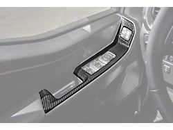 Factory Style Front Door Switch Panel Trim Covers; Carbon Fiber (21-26 F-150)