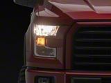 Factory Style Headlight; Chrome Housing; Clear Lens; Driver Side (15-17 F-150 w/ Factory Halogen Headlights)