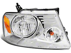 Factory Style Headlight; Chrome Housing; Clear Lens; Passenger Side (04-08 F-150)