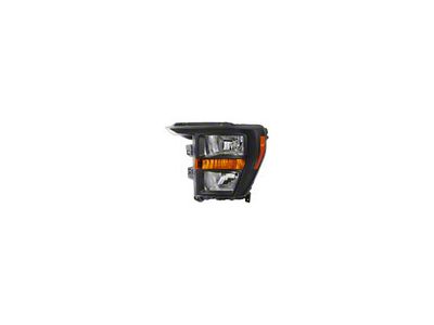 Factory Style Headlight; Matte Black Housing; Clear Lens; Driver Side (21-23 F-150 w/ Factory Halogen Headlights)