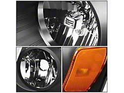 Factory Style Headlights with Amber Corners; Black Housing; Clear Lens (04-08 F-150)