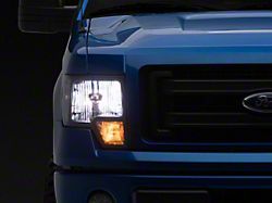 Factory Style Headlights; Black Housing; Clear Lens (09-14 F-150 w/ Factory Halogen Headlights)