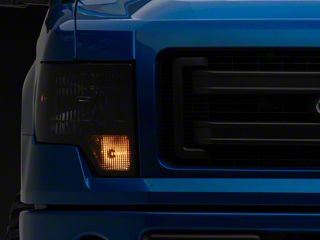 Black/Smoke LED DRL Headlights For 2009-2014 Ford F-150 – Left & Right Pair