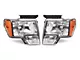 Factory Style Headlights; Chrome Housing; Clear Lens (09-14 F-150 w/ Factory Halogen Headlights)