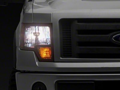 Factory Style Headlights; Chrome Housing; Clear Lens (09-14 F-150 w/ Factory Halogen Headlights)