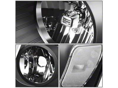 Factory Style Headlights with Clear Corners; Black Housing; Clear Lens (04-08 F-150)