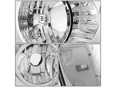 Factory Style Headlights with Clear Corners; Chrome Housing; Clear Lens (04-08 F-150)