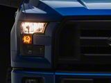 Factory Style Headlights with Clear Corners; Black Housing; Clear Lens (15-17 F-150 w/ Factory Halogen Headlights)