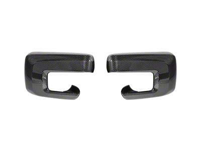 Factory Style Side Mirror Covers; Carbon Fiber (21-26 F-150 w/o Towing Mirrors)