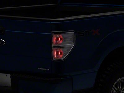 Factory Style Tail Lights; Chrome Housing; Clear Lens (09-14 F-150 Styleside)