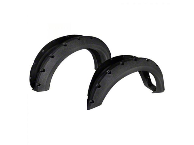 Rivet Style Fender Flares; Front and Rear; Textured Black (04-08 F-150 Styleside)