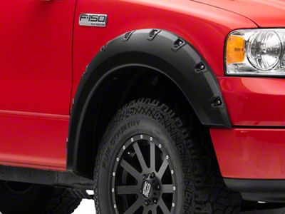 Pocket Style Fender Flares; Front and Rear; Matte Black (04-08 F-150 Styleside)