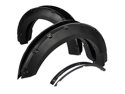 Pocket Style Fender Flares; Textured Black (18-20 F-150, Excluding Raptor)