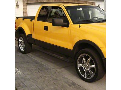 Factory Style Fender Flares; Front and Back; Black (04-08 F-150 Flareside)