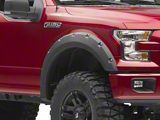 Rivet Style Fender Flares; Front and Rear; Textured Black (15-17 F-150, Excluding Raptor)