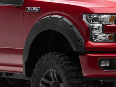 Fender Flares; Pocket Style; Matte Black (15-18 F-150)