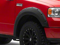 Fender Flares; Pocket Style; Textured Black (04-08 F-150)