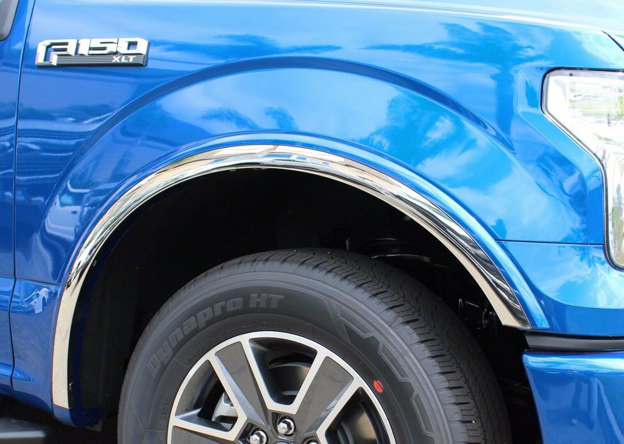 F150 Fender Trim; Polished (0414 F150 Styleside w/ OE Fender Flares, Excluding Raptor) Free